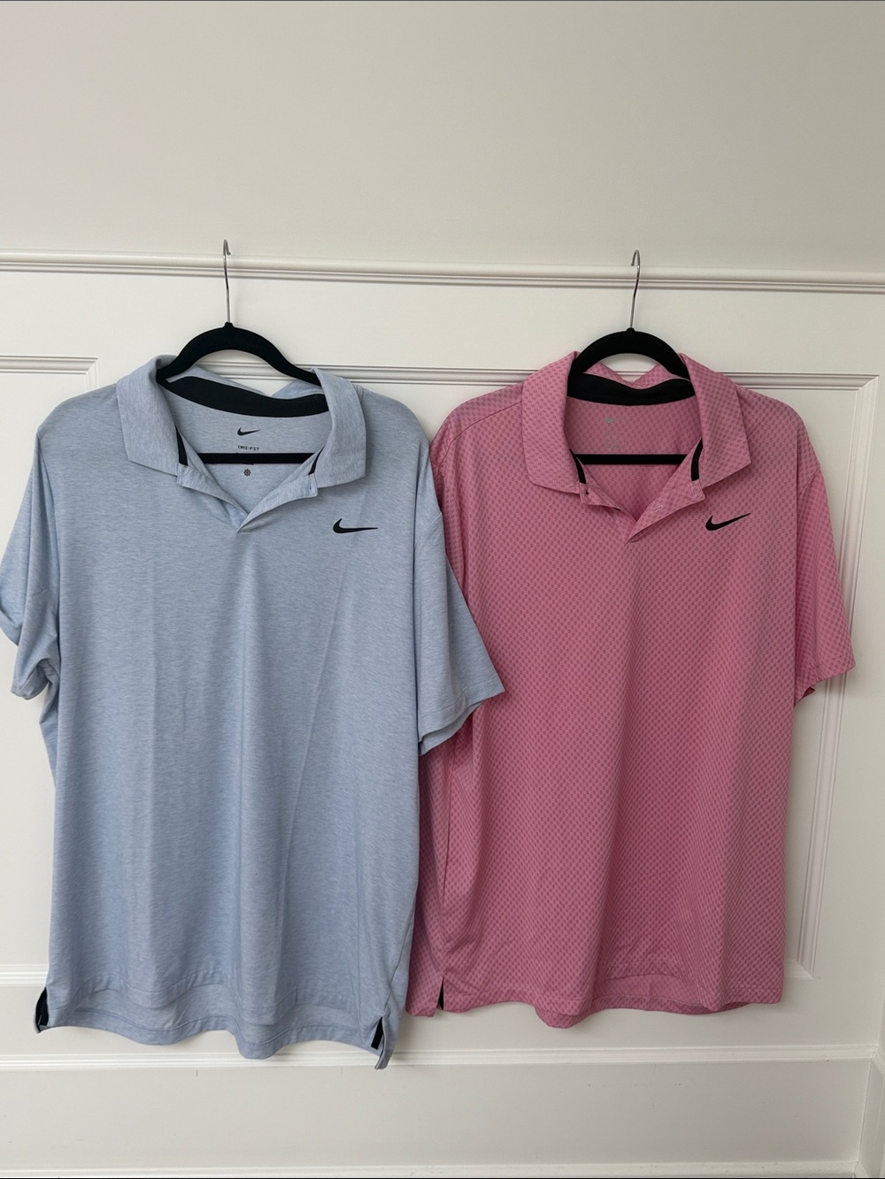Nike Men’s Polo Shirts - Light Blue & Pink